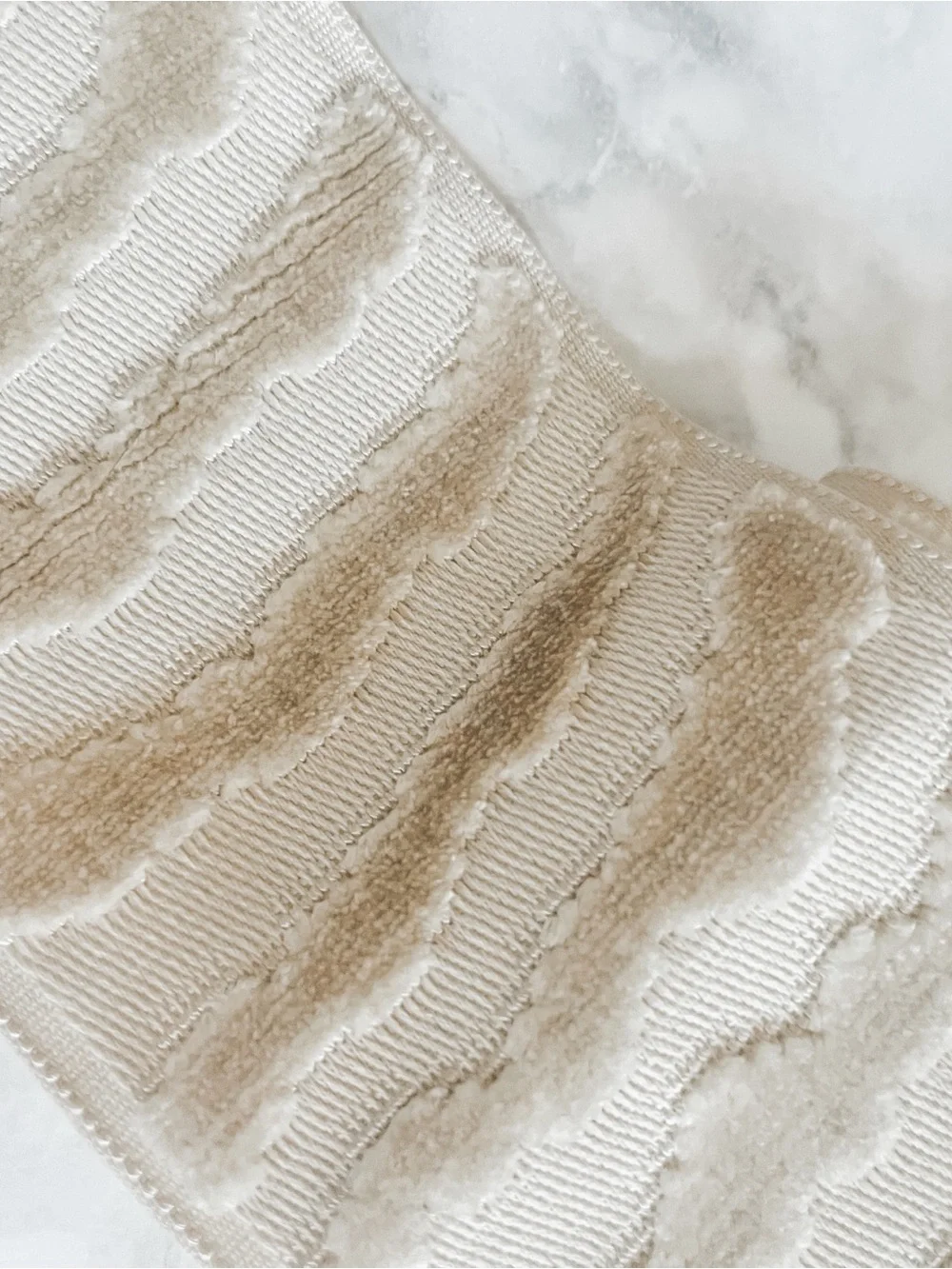 Beige Textured fabric Trim 1 yard